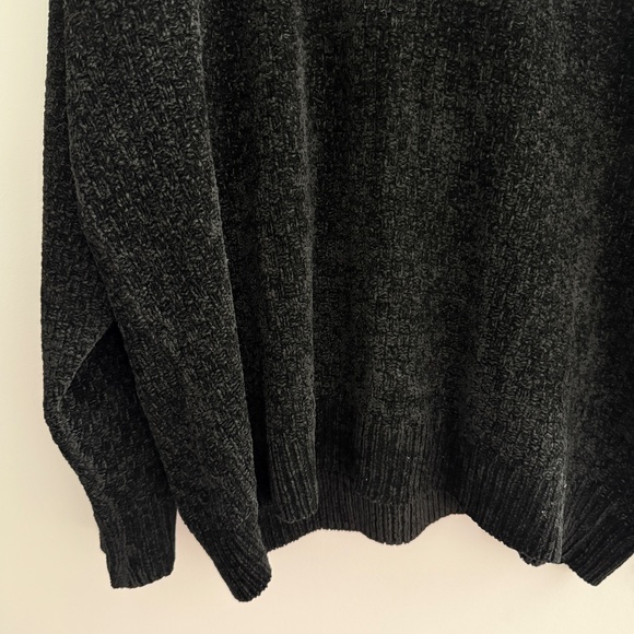 BELLAGIO ITALY CREWNECK SWEATER CHENILLE GRANDPACORE PREPPY VINTAGE BLK MEN XXL - Picture 4 of 12